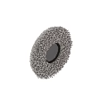 Round Wall Decor Made Of White Spheres With Central Mirror Reflecting Indoor View And Scenery