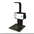 Smart Self Service Machine For Ticket Collection With Digital Display And Stable Base 3d model