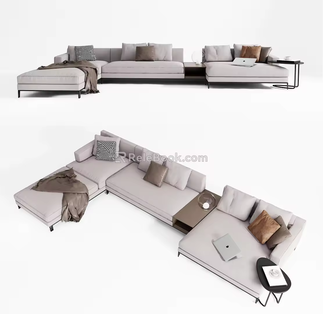 Modern Multiplayer Sofa Corner Sofa 3d model