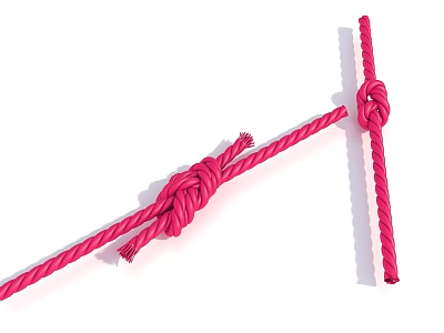 Modern Internet Celebrity Knot Rope Notes Fashion Pink Hot Play Classic Young Summer Color Splice Activities Conference Exhibition Routine Tour Shopping Mall Atrium Taobao 3d model