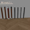 Minotli Column Collection Showcasing Diverse Materials And Modern Design Elements 3d model