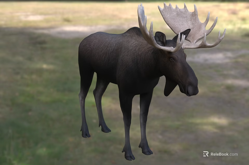 Large Reptile Lizard Resting On Tree Branch In Tropical Forest Habitat 3d model 