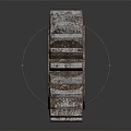 Industrial Hardware Tools Set of Four Metal Gears on Dark Reflective Background
