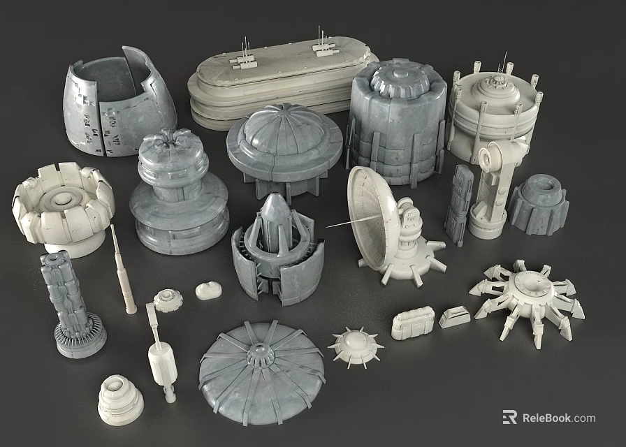 Industrial Equipment 3D Models Featuring Various Storage Tanks Reactors And Mechanical Components 3d model 