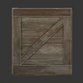Wooden Cube Shaped Storage Box Furniture With Reinforced Wooden Strips And Natural Grain