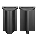 Modern Black Corner Table With Sleek Geometric Design And Smooth Surface 3d model