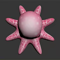 Cute Pink Octopus Stuffed Toy with Big Eyes Shiny Surface and Soft Tentacles