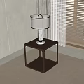Side table lamp corner table 3d model