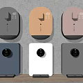 Modern Home Appliances With Sleek Design Multiple Colors On Wooden Shelf For Daily Use