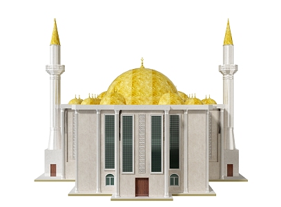 European Castle Halal Temple 3d model