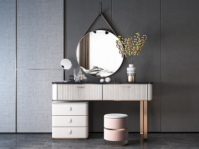 Light Luxury Dressing Table Dressing Table Stool Combination model