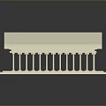 White Classical Greek Temple Model With Columns Pediment And Square Base 3d model