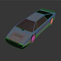 Sleek Retro Futuristic Sports Car With Low Profile Design And Silver Exterior