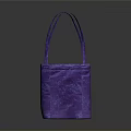 Stylish Purple Textured Handbag With Pink Interior And Double Handles Design
