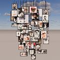 Modern Photo Wall Photo Wall Combination 3d model