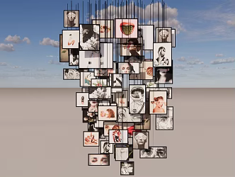 Modern Photo Wall Photo Wall Combination 3d model