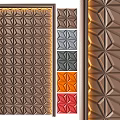 Leather background wall 3d model