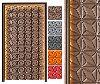 Leather background wall 3d model