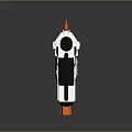 Colorful Toy Gun With White Blue Orange Design And Modern Appearance
