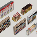 Various Retail Display Shelves with Multiple Layers for Supermarket Product