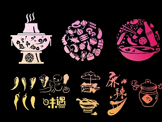 2D hot pot material 3d model