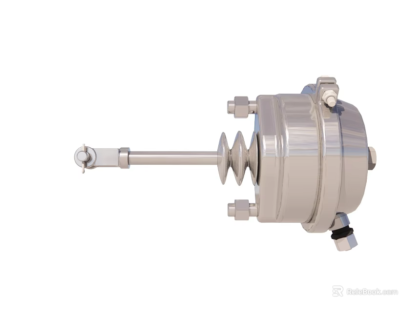 Industrial Stainless Steel Sensor Device With Long Probe And Metal Casing 3d model 