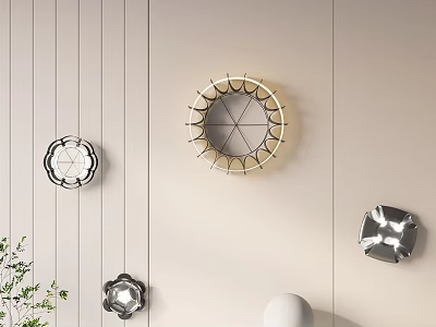 Elegant Modern Wall Lamps With Geometric Shapes And Soft Lighting Design 3d model