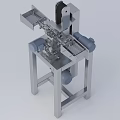 Stainless Steel Industrial Equipment With Metal Frame And Motorized Processing Components 3d model