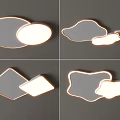 Modern Ceiling Lights With Different Shapes Simple Design And LED Lighting 3d model