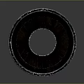 Cylindrical Metal Weapon Barrel With Textured Surface And Reflective Finish