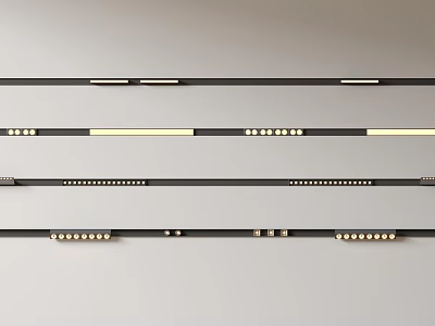 Modern LED Downlights And Spotlights With Black Frame For Indoor Ceiling Lighting 3d model