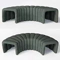 modern bed end stool sofa etc low stool bench curved sofa 3d model