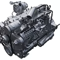 Heavy Duty Industrial Equipment Engine With Mechanical Components And Metal Structure