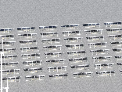 Neatly Arranged Household Appliances On White Shelves In Storage Facility 3d model