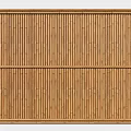 Natural Bamboo Fence With Closely Spaced Vertical Slats For Modern Garden Design