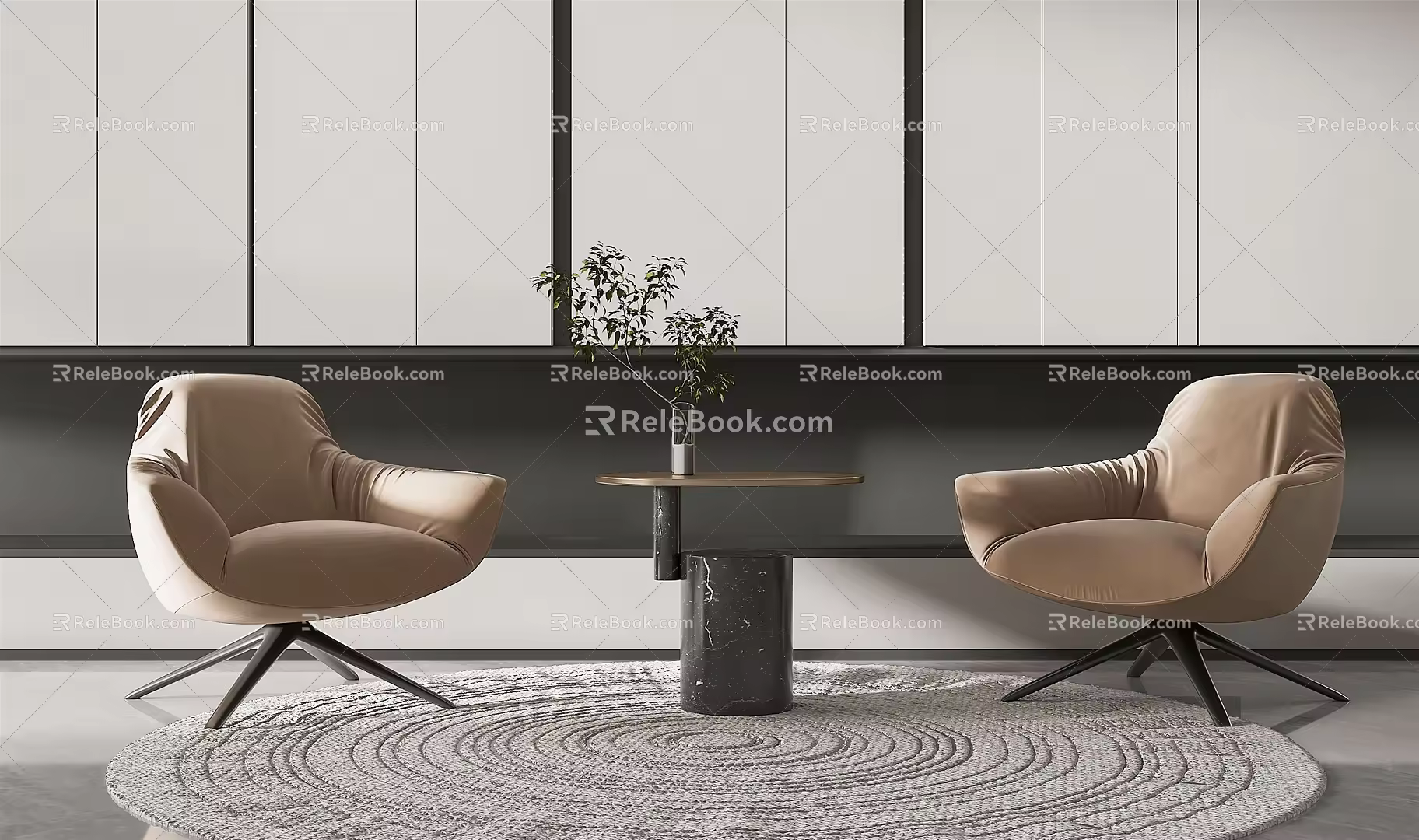 Modern Casual Sofa Combination Single Sofa 3d model