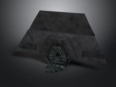 Industrial Structural Component With Gray Textured Surface And Intricate Mechanical Design At Base 3d model