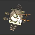 Useful Fishing Supplies With Woven Basket Net Rods And Stand
