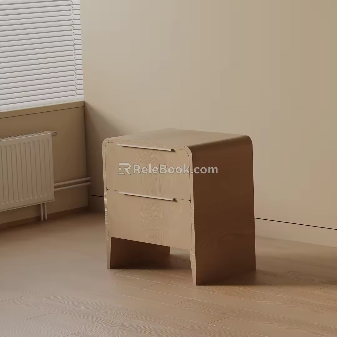 Modern bedside table 3d model
