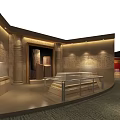 Egyptian Themed Cultural Center With Pharaoh Statue Ancient Columns And Grand Entrance