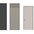 Modern single door 3d model