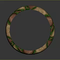 Cylindrical Decorative Item Featuring Colorful Stone Texture And Green Grass Details