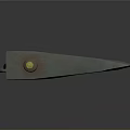 Traditional Axe Weapon With Metal Head Brown Wooden Handle And Brass Loop