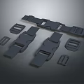 Black Adjustable Clothing Accessory Buckles Fastening Parts for Garments and Bags