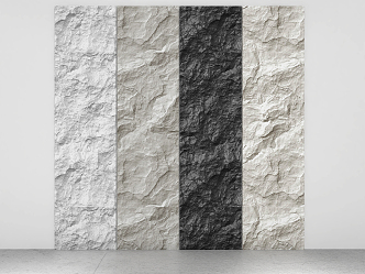 Modern wall rock plate culture stone 3d model