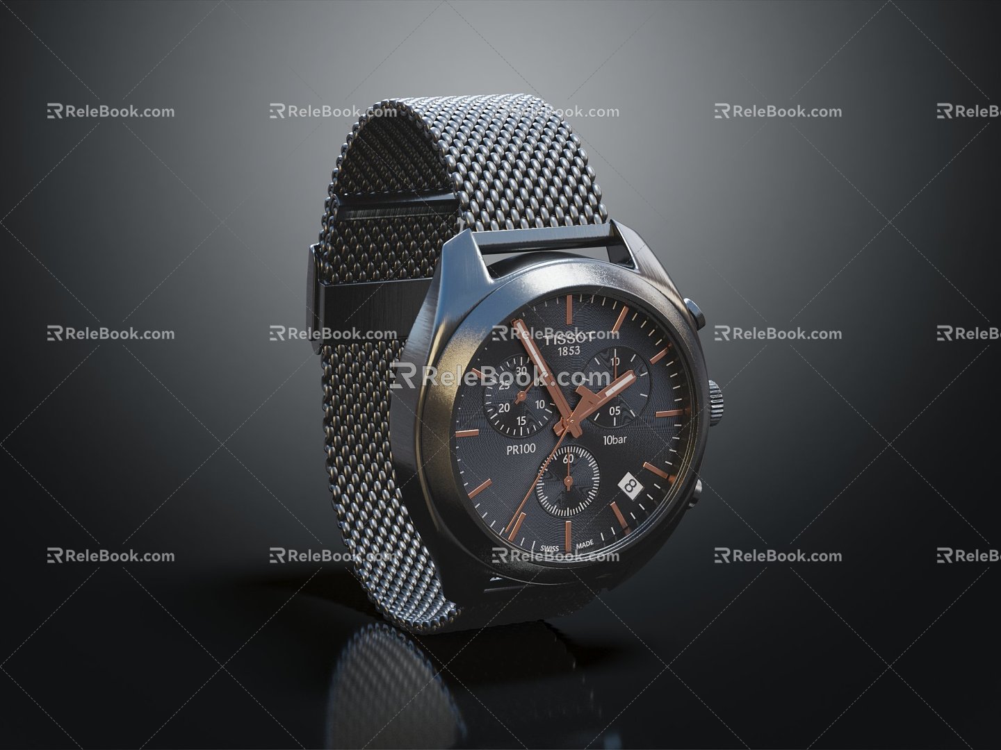 Modern Watch Chronograph Stopwatch Stopwatch Chronograph 3d model