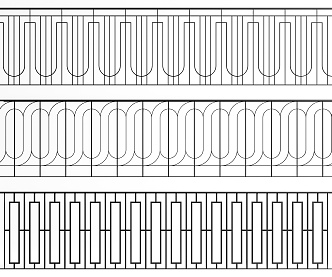 Modern guardrail wrought iron railing 3d model