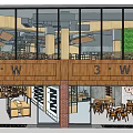 Modern Specialty Store Interior With Wooden Display Shelves Staircase And Decorative Items