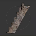 Wood Stone Decorative Material Sample with Stepped Structure Natural Texture and Color Tones