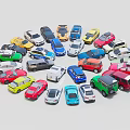 Colorful Toy Cars In Various Colors And Models Arranged In A Circle